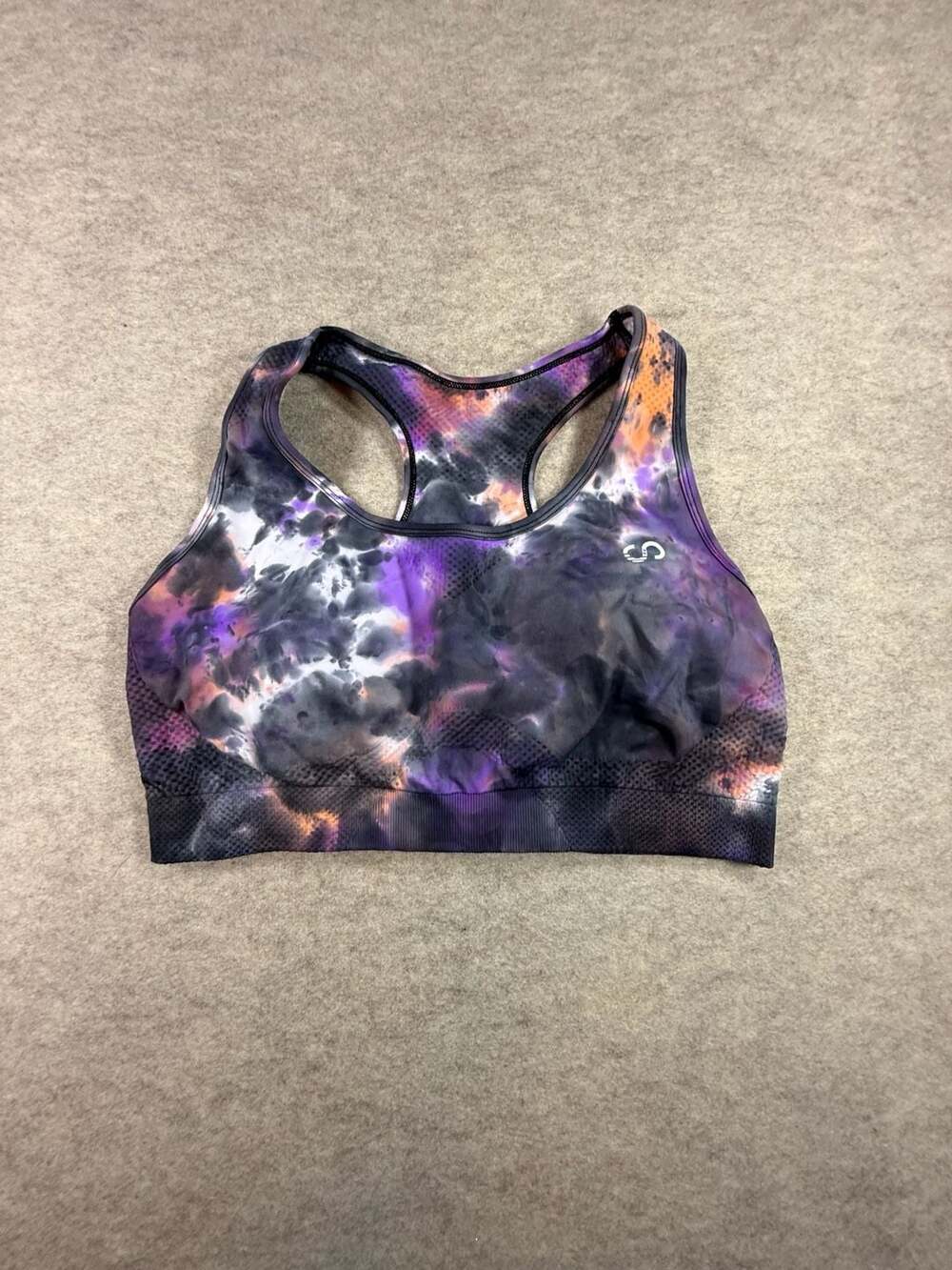Curves N Combat Boots Tie-Dye Racerback Sports Bra